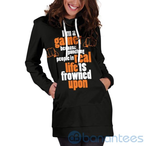I?m A Gamer Because Hoodie Dress For Women Product Photo