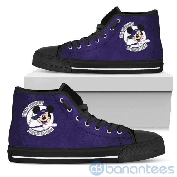 I'm A Proud Colorado Rockies Fan Mickey Circle High Top Shoes Product Photo