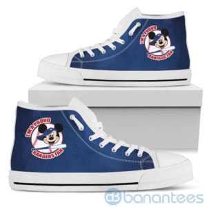 I'm A Proud Texas Rangers Fan Mickey Circle High Top Shoes Product Photo