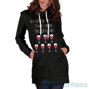 In Dog Wines Hoodie Dress For Women Product Photo