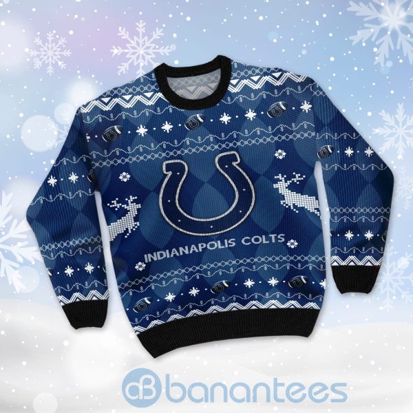 Indianapolis Colts American Football Black Ugly Christmas 3D Sweater Product Photo