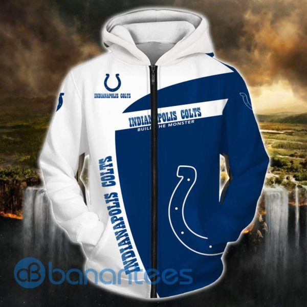 Indianapolis Colts Build The Monster Hoodies 3D Printed Product Photo