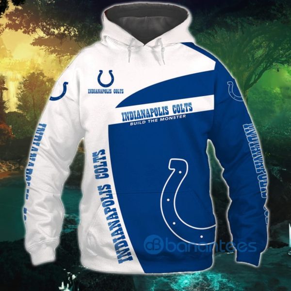 Indianapolis Colts Build The Monster Hoodies 3D Printed Product Photo