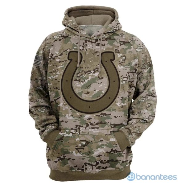 Indianapolis Colts Camo Pattern Full Printed 3D Hoodie Zip Hoodie Product Photo