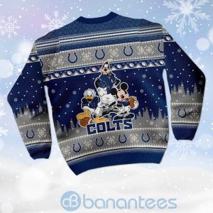 Indianapolis Colts Disney Donald Duck Mickey Mouse Goofy Custom Name Christmas 3D Sweater Product Photo