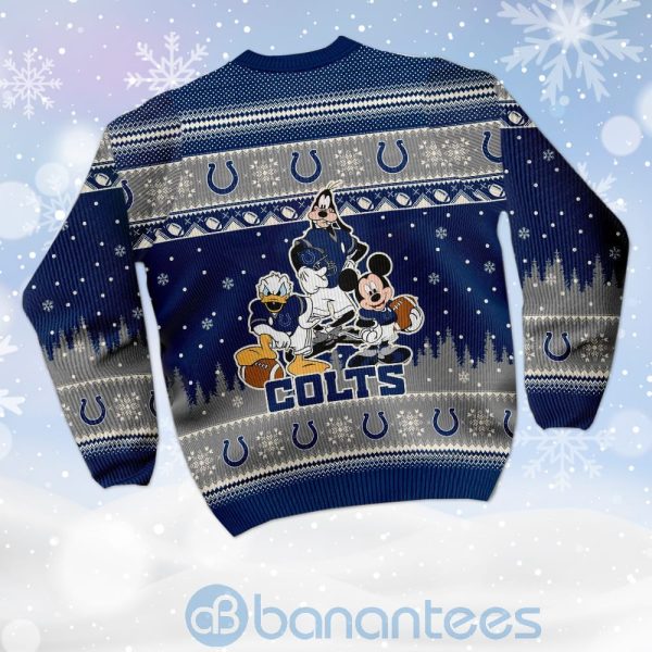 Indianapolis Colts Disney Donald Duck Mickey Mouse Goofy Custom Name Christmas 3D Sweater Product Photo
