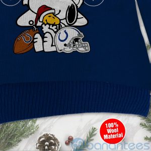 Indianapolis Colts Funny Charlie Brown Peanuts Snoopy Christmas Tree Ugly Christmas 3D Sweater Product Photo