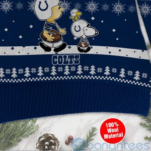 Indianapolis Colts Funny Charlie Brown Peanuts Snoopy Ugly Christmas 3D Sweater Product Photo