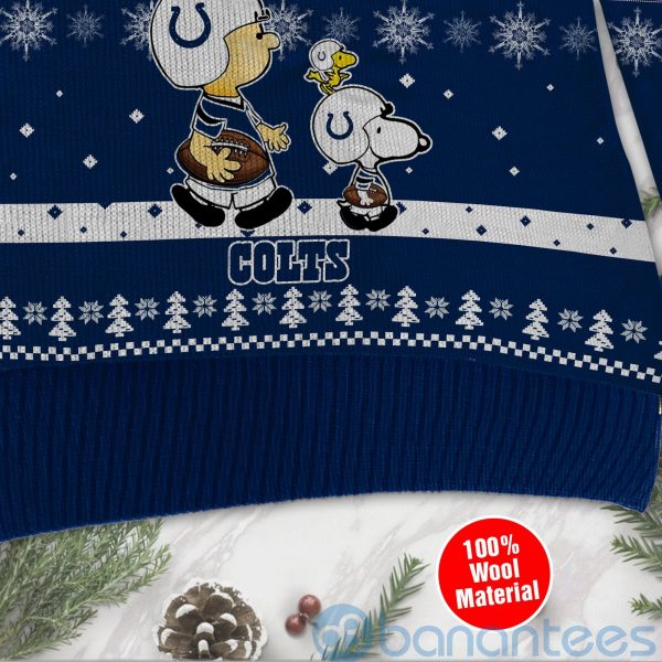 Indianapolis Colts Funny Charlie Brown Peanuts Snoopy Ugly Christmas 3D Sweater Product Photo