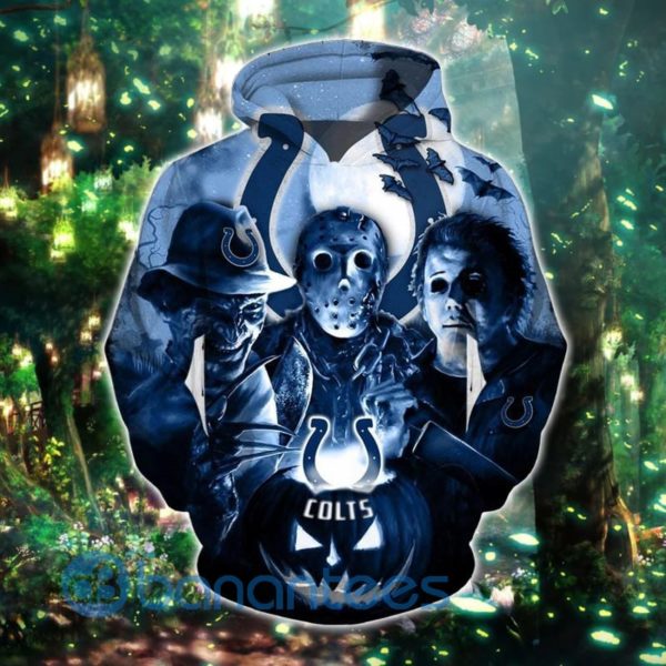 Indianapolis Colts Halloween Full Printed 3D Hoodie Zip Hoodie Product Photo