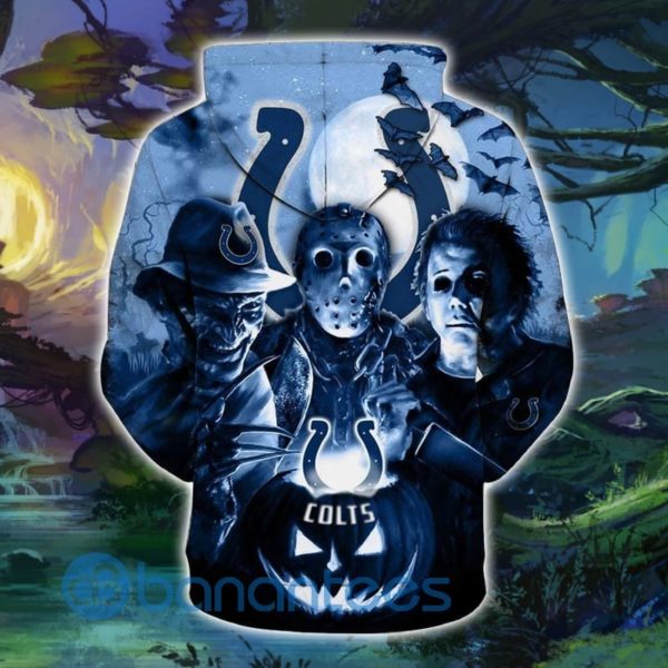 Indianapolis Colts Halloween Full Printed 3D Hoodie Zip Hoodie Product Photo