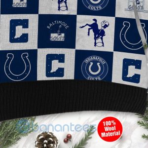 Indianapolis Colts Logo Checkered Flannel Design Ugly Christmas 3D Sweater Product Photo