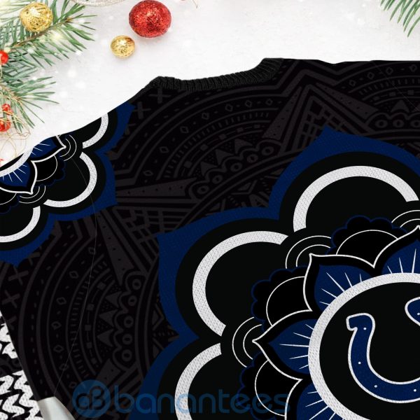Indianapolis Colts Mandala Logo Ugly Christmas 3D Sweater Product Photo