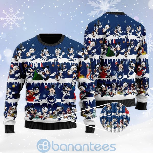Indianapolis Colts Mickey American Football Ugly Christmas 3D Sweater Product Photo