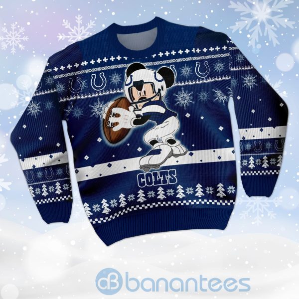 Indianapolis Colts Mickey Mouse Funny Ugly Christmas 3D Sweater Product Photo