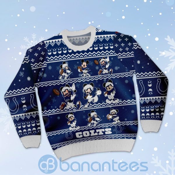 Indianapolis Colts Mickey Mouse Ugly Christmas 3D Sweater Product Photo