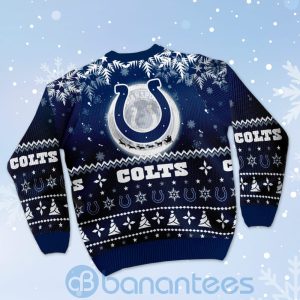 Indianapolis Colts Santa Claus In The Moon Ugly Christmas 3D Sweater Product Photo
