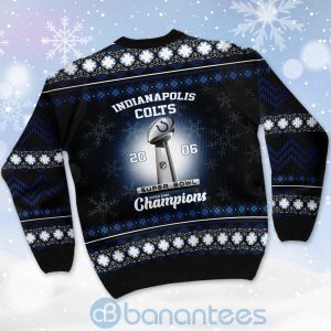 Indianapolis Colts Super Bowl Champions Cup Ugly Christmas 3D Sweater Product Photo
