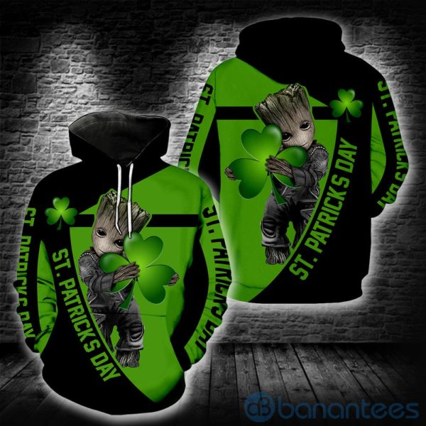 Irish Saint Patrick?s Day Groot All Over Printed 3D Hoodie Product Photo