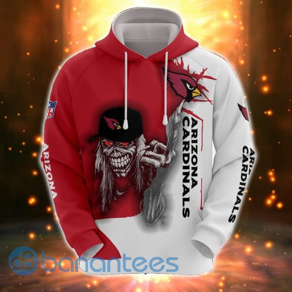 Iron Maiden Arizona Cardinals Full Printed 3D Hoodie, Zip Hoodie Product Photo