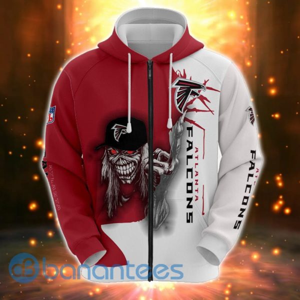 Iron Maiden Atlanta Falcons Full Printed 3D Hoodie, Zip Hoodie Product Photo