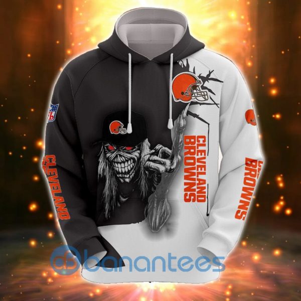 Iron Maiden Cleveland Browns All Over Printed 3D Hoodie Zip Hoodie Product Photo
