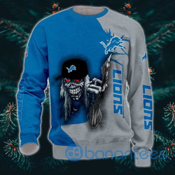 Iron Maiden Detroit Lions Halloween Full Printed 3D Sweatshirt Product Photo