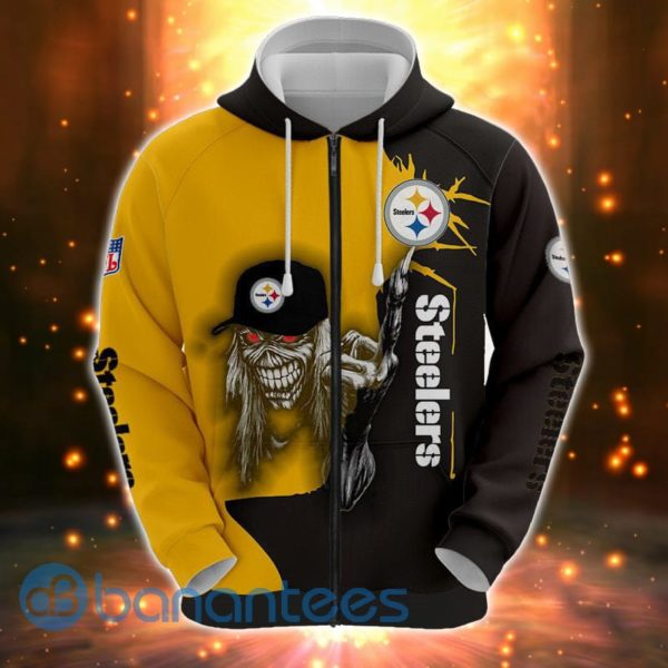 Iron Maiden Pittsburgh Steelers Full Printed 3D Hoodie, Zip Hoodie Product Photo