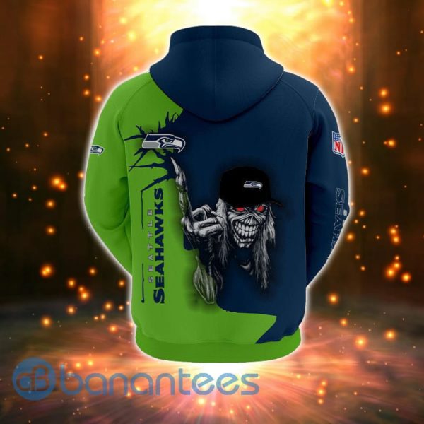 Iron Maiden Seattle Seahawks Full Printed 3D Hoodie, Zip Hoodie Product Photo