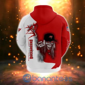 Iron Maiden Tampa Bay Buccaneers White And Red Full Printed 3D Hoodie Zip Hoodie Product Photo