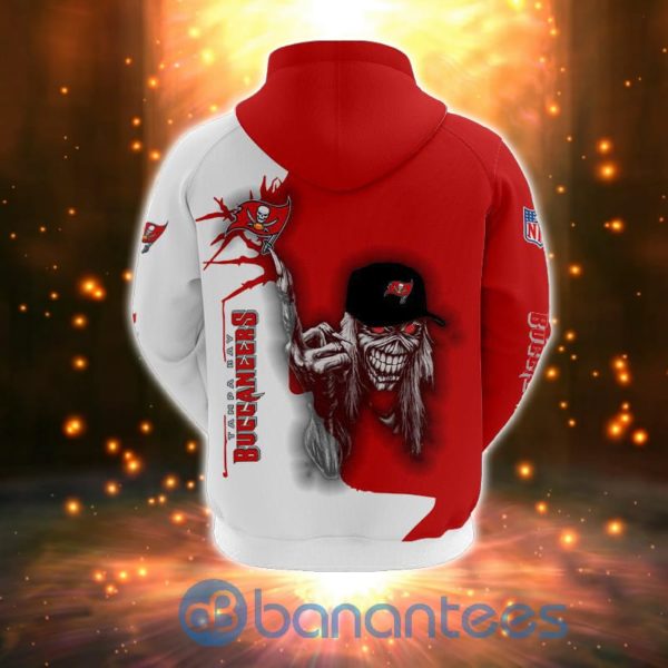 Iron Maiden Tampa Bay Buccaneers White And Red Full Printed 3D Hoodie Zip Hoodie Product Photo