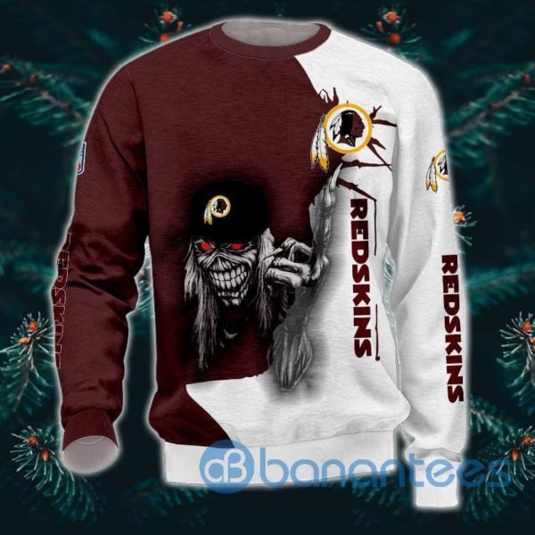 Iron Maiden Washington Redskins Halloween Full Printed 3D Sweatshirt Product Photo