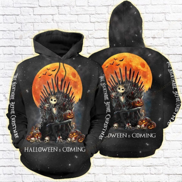 Jack Halloween Is Coming All Over Printed Hoodies Zip Hoodies Product Photo
