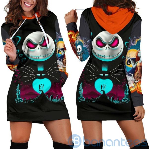 Jack Skellington Christmas Hoodie Dress For Women Product Photo