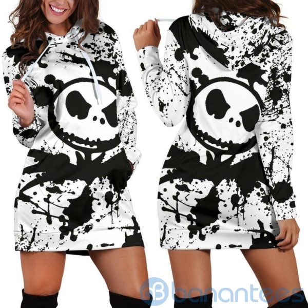 Jack Skellington Hoodie Dress For Women Product Photo