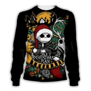 Jack's Christmast Plan All Over Printed 3D Hoodie Product Photo