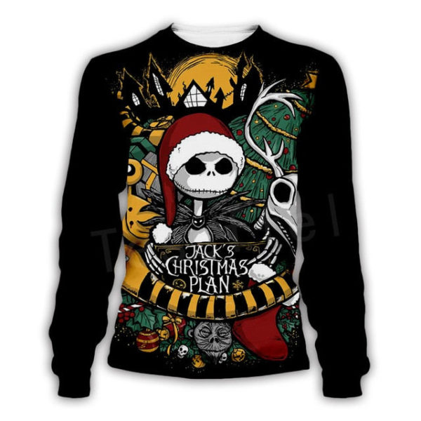 Jack's Christmast Plan All Over Printed 3D Hoodie Product Photo
