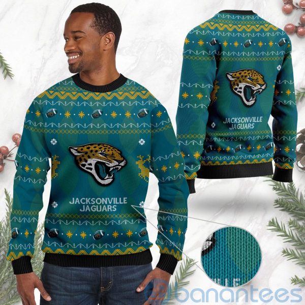 Jacksonville Jaguars American Football Black Ugly Christmas 3D Sweater Product Photo