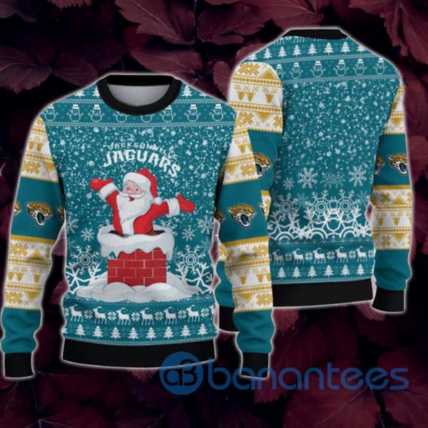 Jacksonville Jaguars Christmas Funny Santa Claus All Over Printed 3D Sweatshirt Product Photo