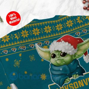 Jacksonville Jaguars Cute Baby Yoda Grogu Ugly Christmas 3D Sweater Product Photo