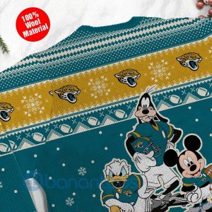 Jacksonville Jaguars Disney Donald Duck Mickey Mouse Goofy Custom Name Christmas 3D Sweater Product Photo