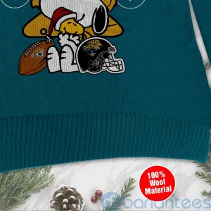 Jacksonville Jaguars Funny Charlie Brown Peanuts Snoopy Christmas Tree Ugly Christmas 3D Sweater Product Photo