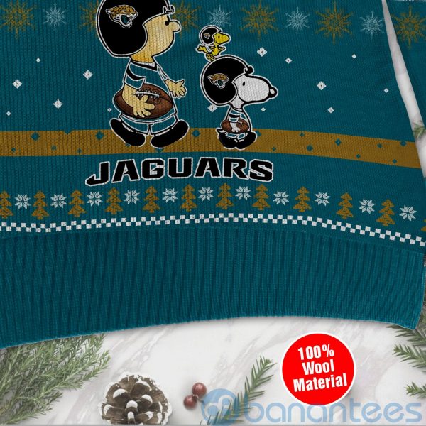 Jacksonville Jaguars Funny Charlie Brown Peanuts Snoopy Ugly Christmas 3D Sweater Product Photo