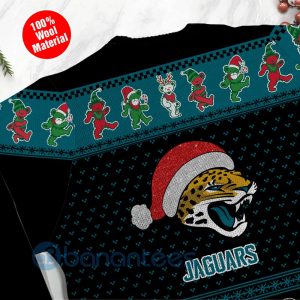 Jacksonville Jaguars Grateful Dead SKull And Bears Custom Name Uglu Christmas 3D Sweater Product Photo