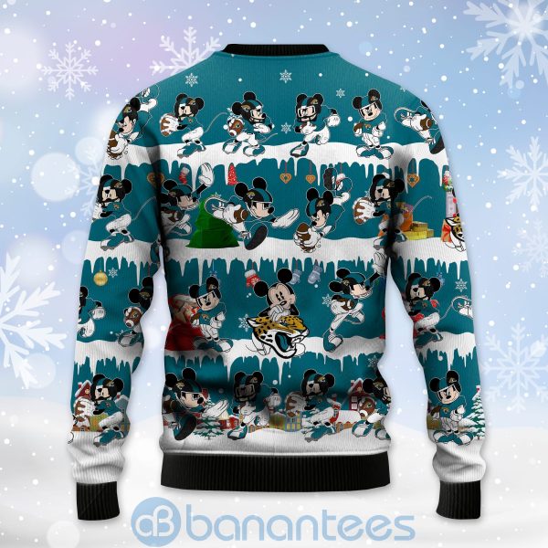 Jacksonville Jaguars Mickey American Football Ugly Christmas 3D Sweater Product Photo