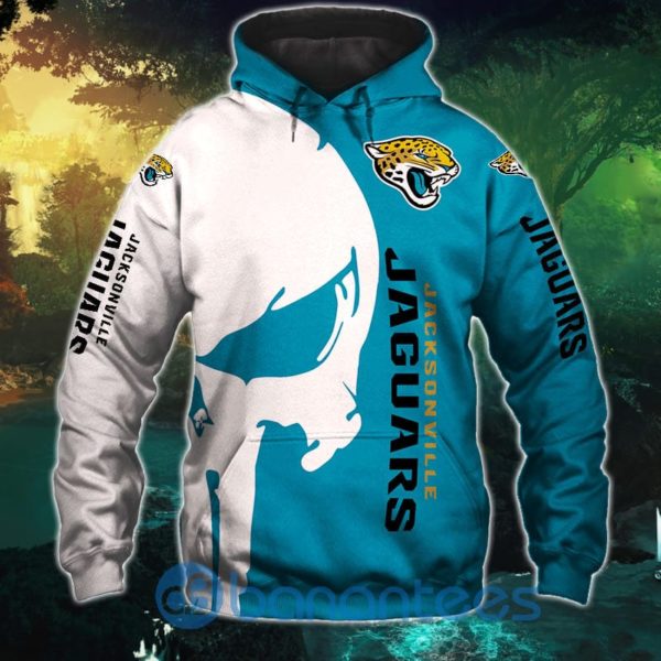 Jacksonville Jaguars Skull Design Full Printed 3D Hoodie Zip Hoodie Product Photo