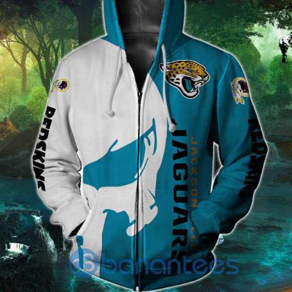 Jacksonville Jaguars Skull Design Full Printed 3D Hoodie Zip Hoodie Product Photo