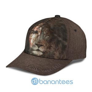 Jesus And Lion Leather Like All Over Printed 3D Cap Product Photo