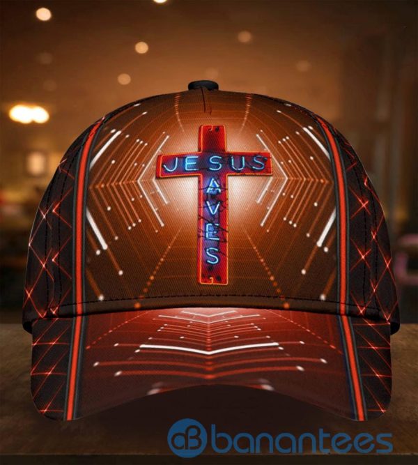 Jesus Blue Cross All Over Printed 3D Cap Product Photo