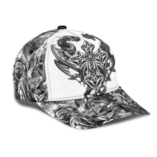 Jesus Christ Cross Andragons Printed Cap For Men And Women Product Photo